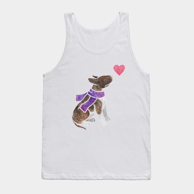 Watercolour Bull Terrier Tank Top by animalartbyjess